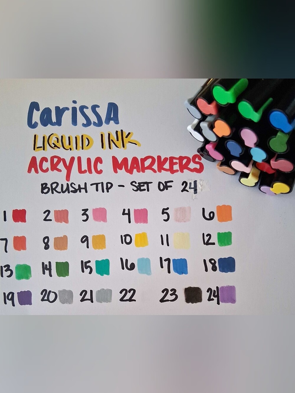 Art Supply Bundle of Acrylic Paint Markers, Metallic Dual Tip Markers & More